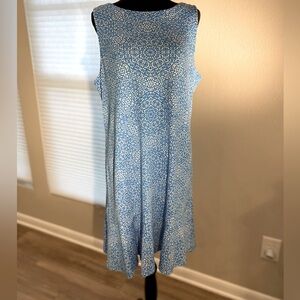 Tommy Bahama Lighthouse Pier Flounce Blue Medallion Knit Dress Size XL NWOT